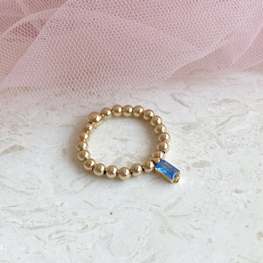 Birthstone Charm Ring