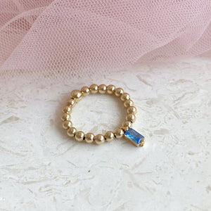Birthstone Charm Ring
