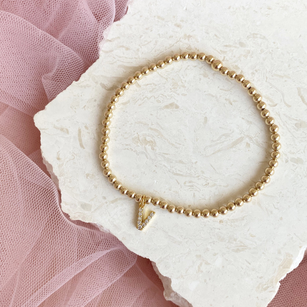 Initial Charm Bracelet